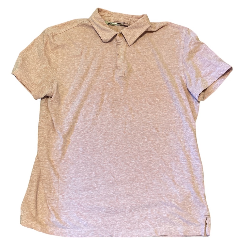 John Varvatos * USA - salmon short sleeve dress shirt - medium (M)